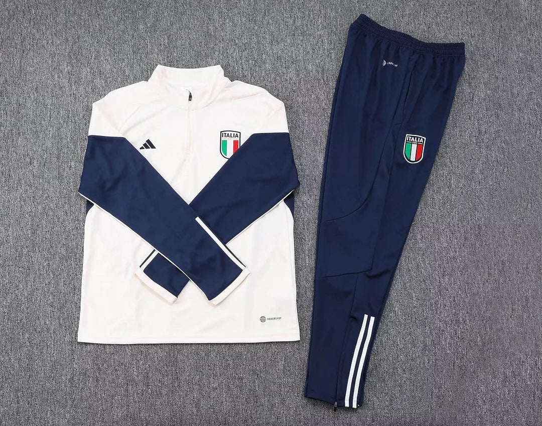 Italy 2023 Half-Zip Tracksuit White