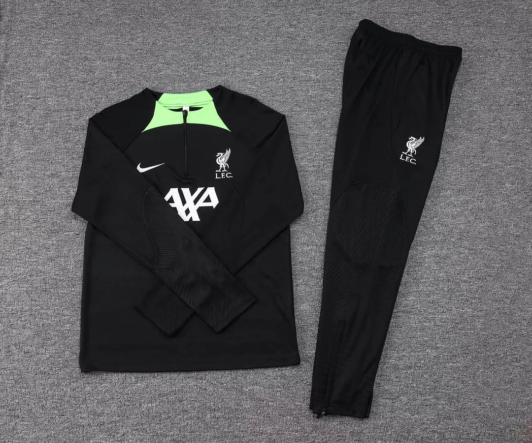 Liverpool Half-Zip Tracksuit Black