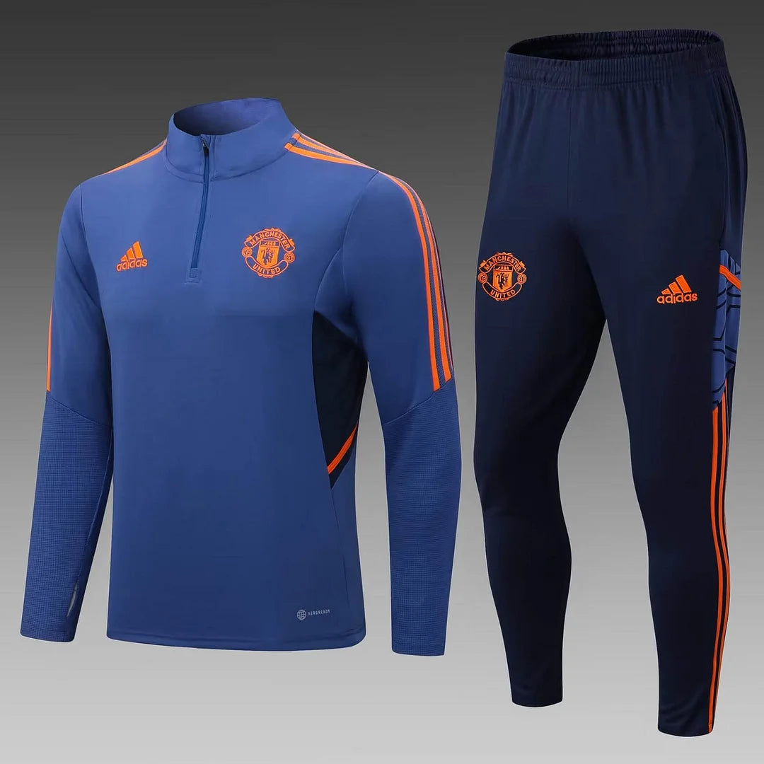 Manchester United Half-ZIp Tracksuit Blue