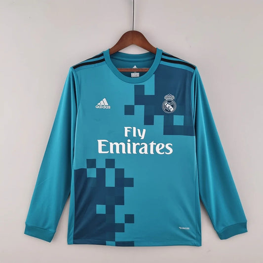 Real Madrid Retro 17/18 Long Sleeve Third Kit