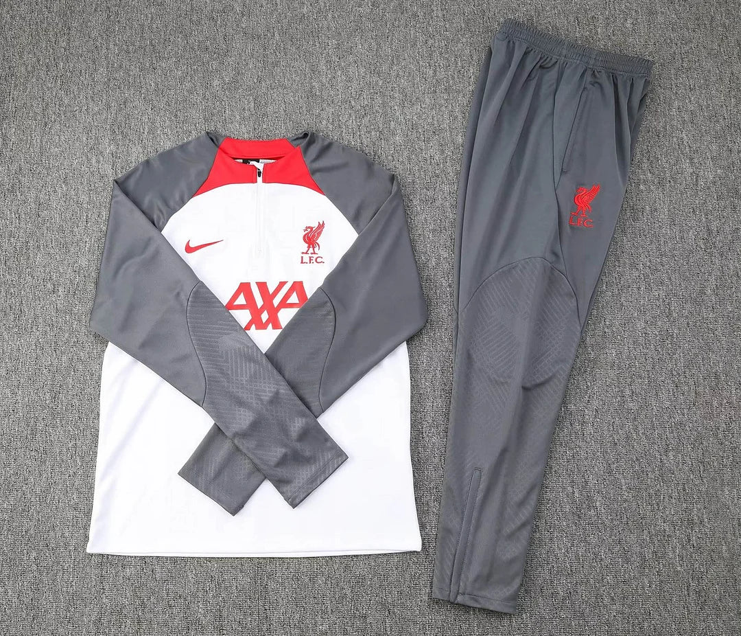 Liverpool Half-Zip Tracksuit White/Red