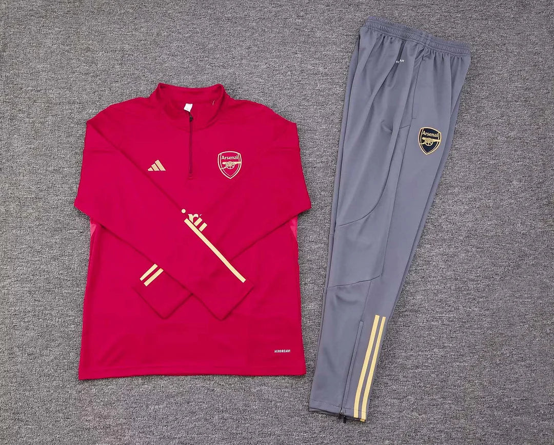 Arsenal 23/24 Half-Zip Tracksuit Red