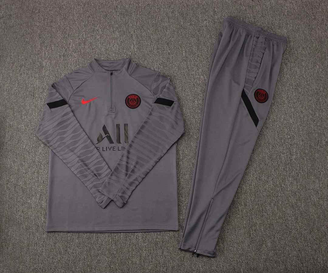 PSG 21/22 Half-Zip Tracksuit Grey