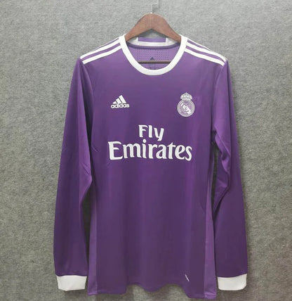Real Madrid Retro 16/17 Long Sleeve Away Kit
