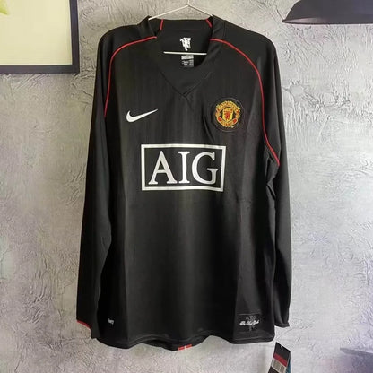 Manchester United 2007/2008 Retro Longsleeve Black Kit