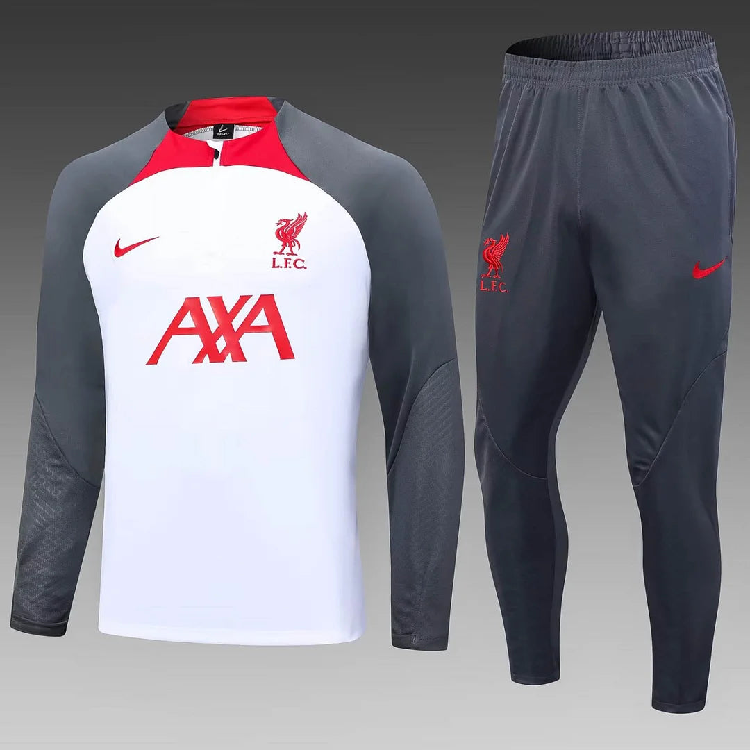 Liverpool Half-Zip Tracksuit White/Red