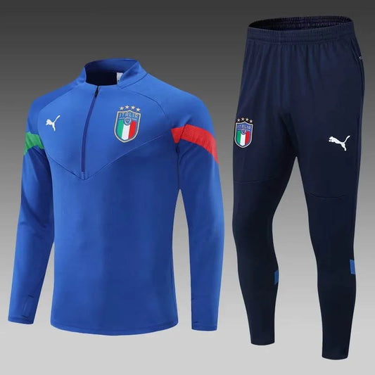 Italy 2022 Half-Zip Tracksuit Blue