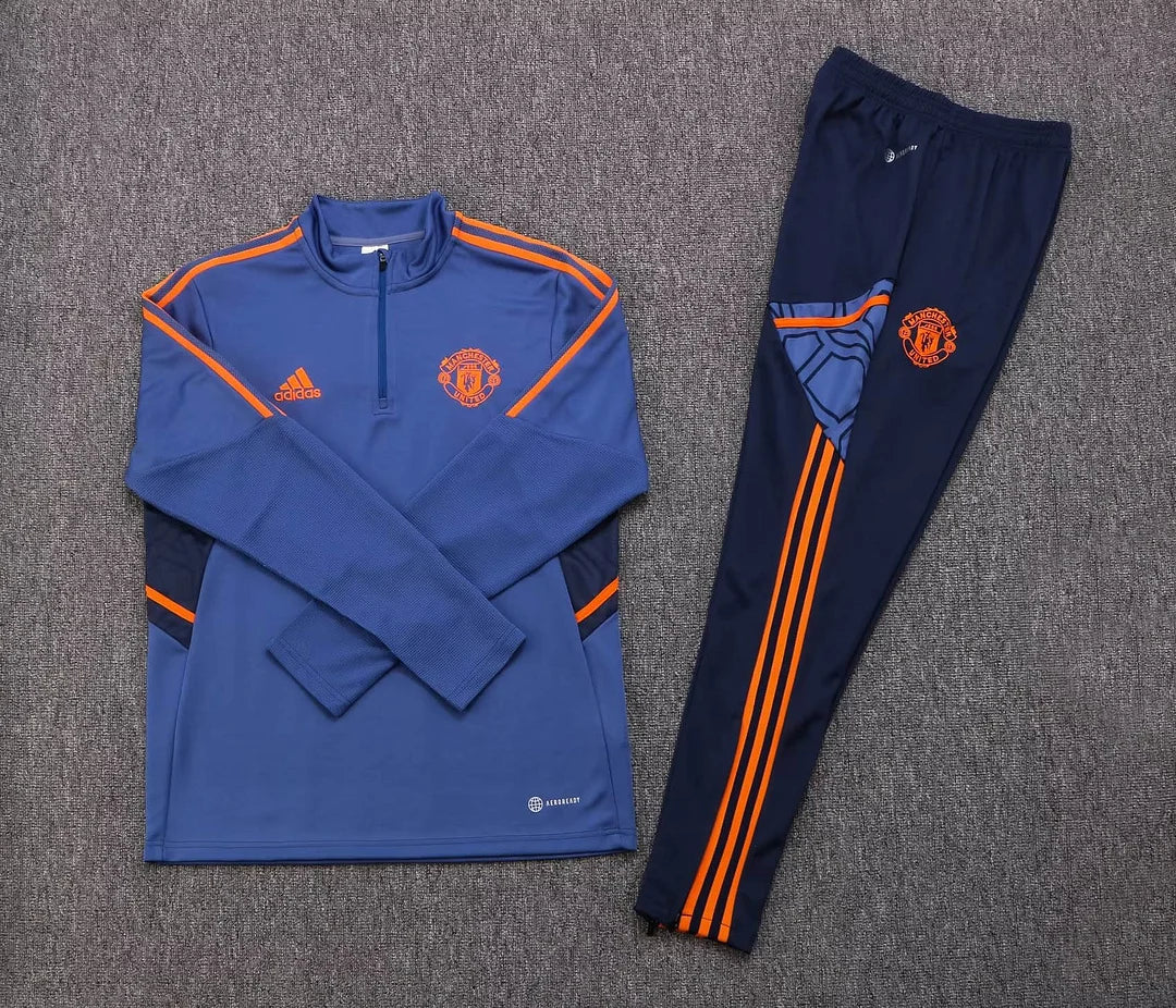 Manchester United Half-ZIp Tracksuit Blue